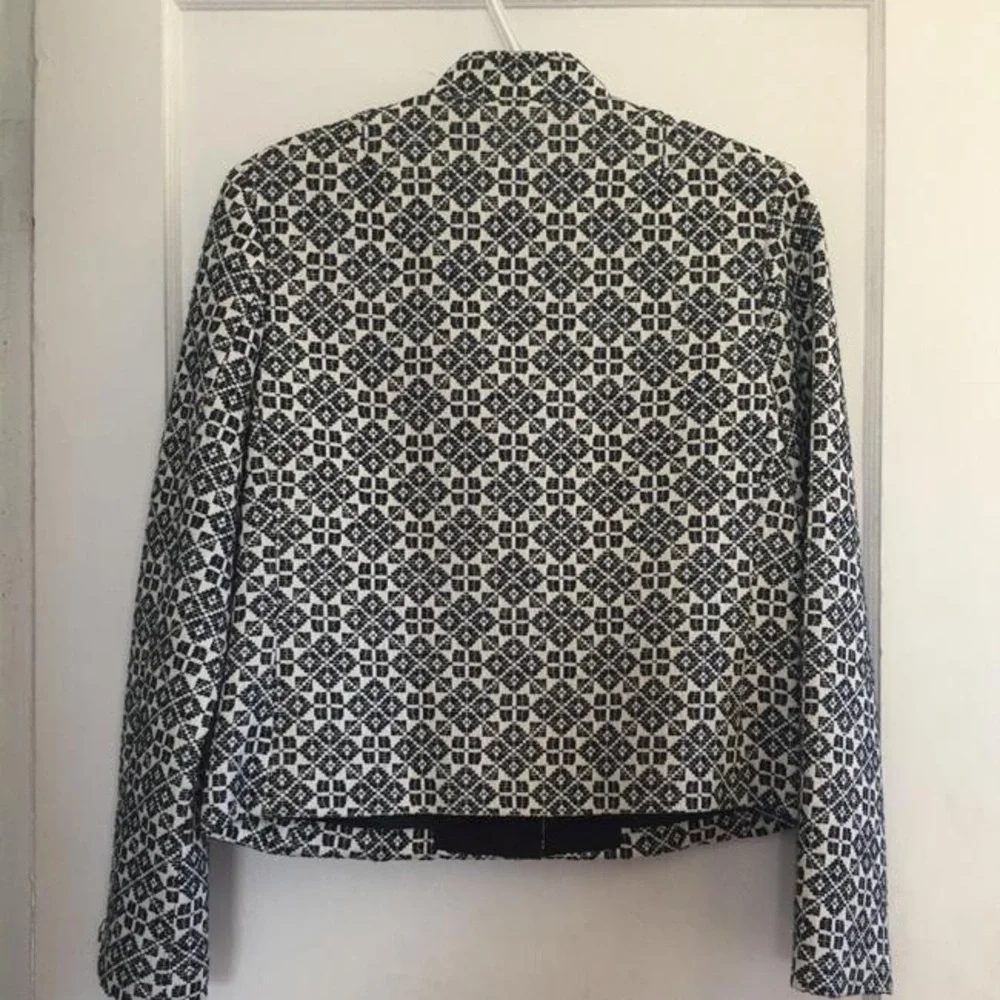 NWT Tory Burch Embellished Crystal Jeweled Blazer Jacquard Cotton Blend Jacket